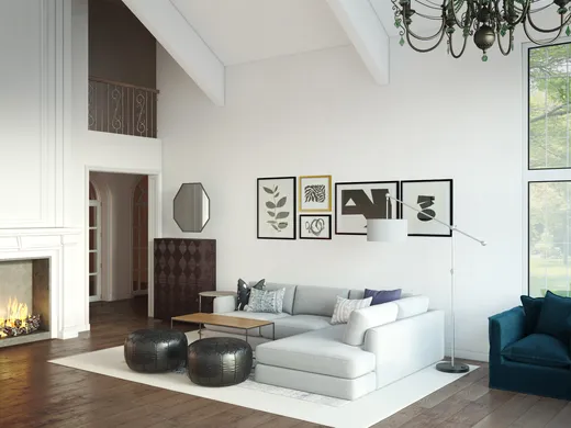 Living Room · Contemporary designed by Michelle