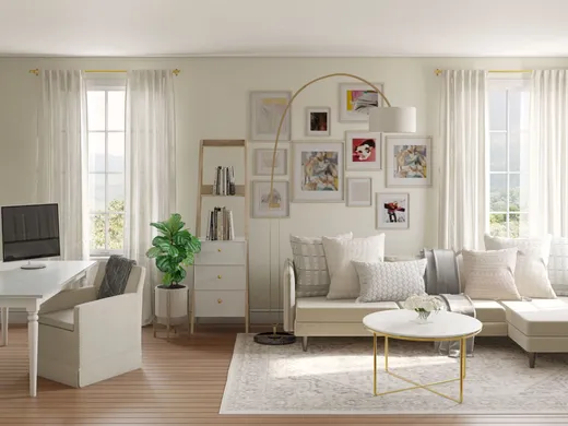 Living Room · Transitional designed by Leah