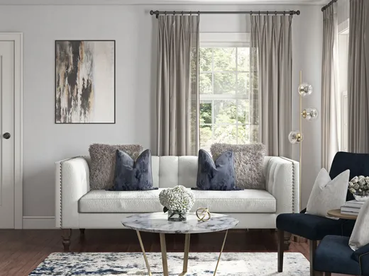 Living Room · Glam designed by Elizabeth