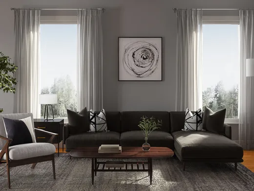 Living Room · Contemporary designed by Isaac