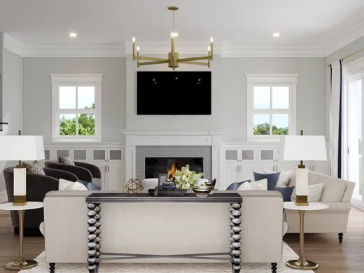 Living Room · Contemporary designed by Amy