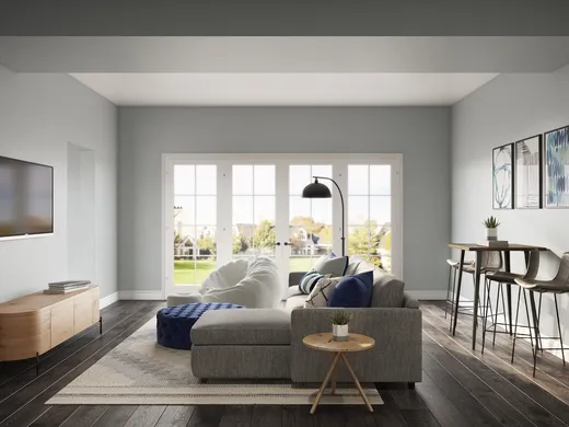 Living Room · Contemporary designed by Katie