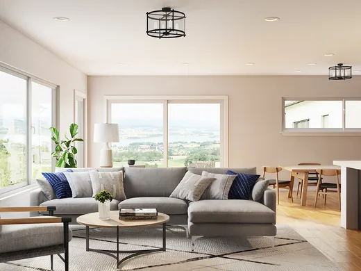 Living Room · Contemporary designed by Katie