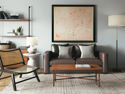 Living Room · Midcentury Modern designed by Karie