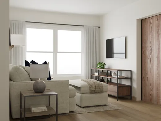 Living Room · Contemporary designed by Jodi