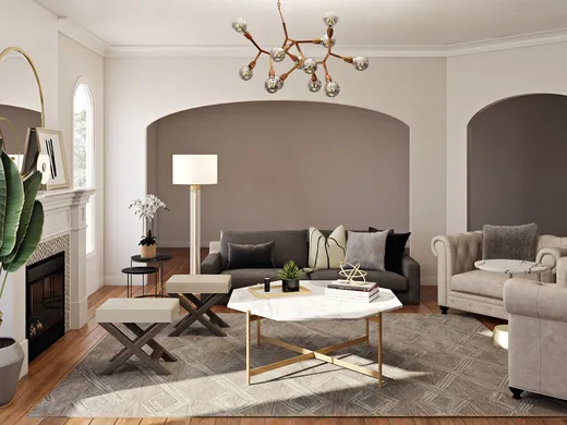 Living Room · Contemporary designed by Karen