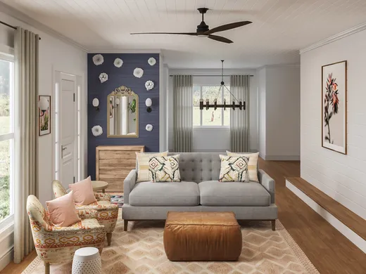 Living Room · Eclectic designed by Sara