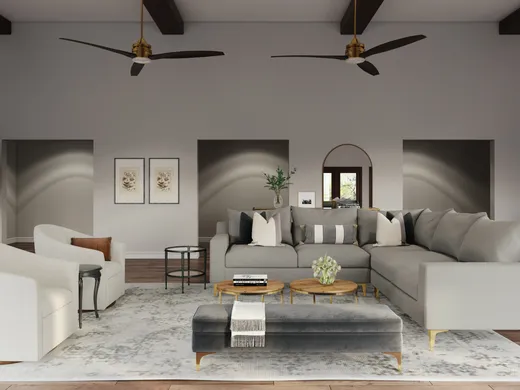 Living Room · Contemporary designed by Katie