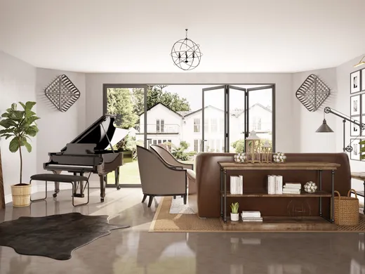 Living Room · Eclectic designed by Chelsea