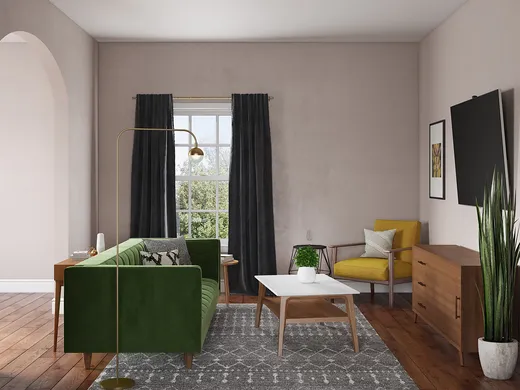 Living Room · Midcentury Modern designed by Alex
