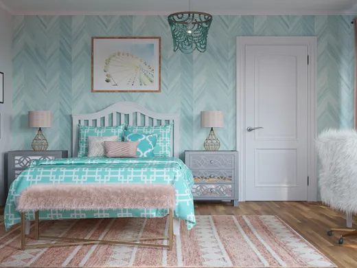 Bedroom · Midcentury Modern designed by Laura
