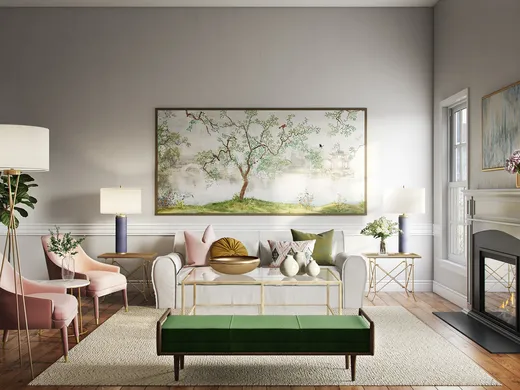 Living Room · Eclectic designed by Michelle
