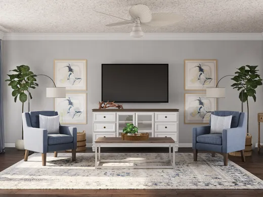 Living Room · Coastal designed by Levi