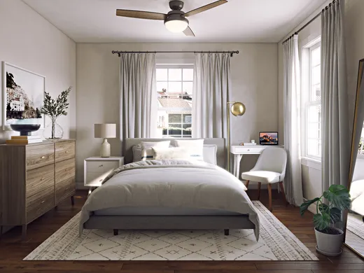 Bedroom · Midcentury Modern designed by Jodi