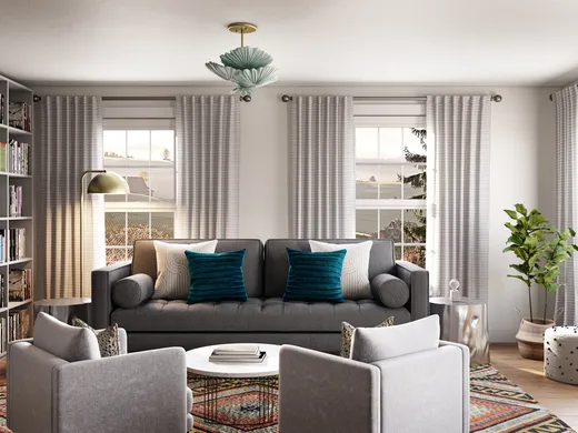 Living Room · Eclectic designed by Leah
