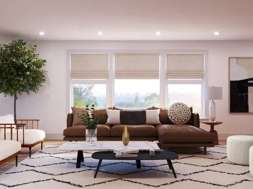Living Room · Midcentury Modern designed by Aurelie