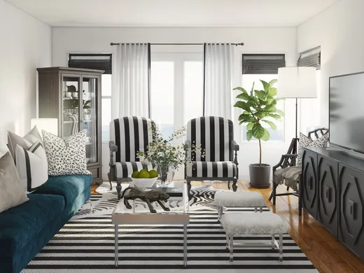 Living Room · Glam designed by Melisa