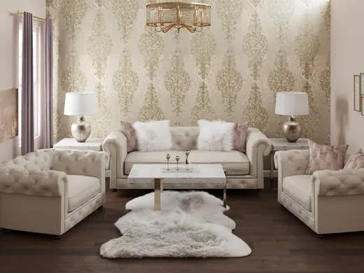 Living Room · Glam designed by Kiara