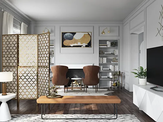 Living Room · Contemporary designed by Brittney