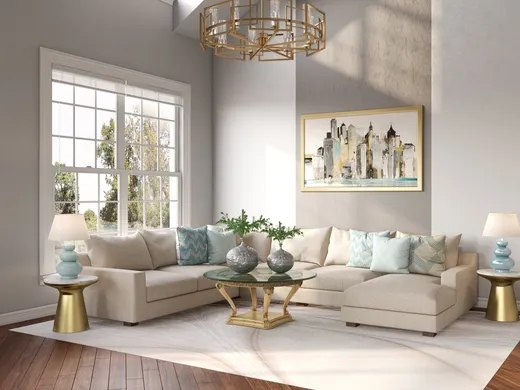 Living Room · Glam designed by Natalie