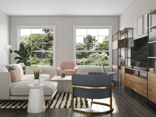 Living Room · Midcentury Modern designed by Jill