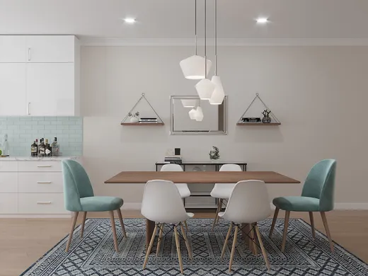 Dining Room · Midcentury Modern designed by Megan
