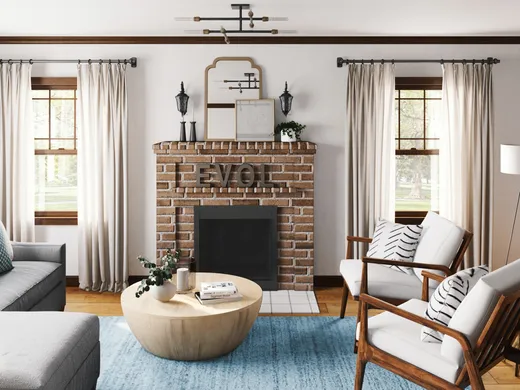 Living Room · Contemporary designed by Tara
