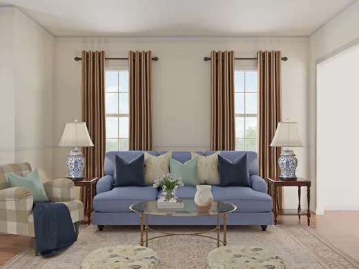 Living Room · Traditional designed by Katie