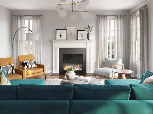 Living Room · Contemporary designed by Britney