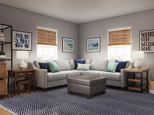 Living Room · Coastal designed by Rachel