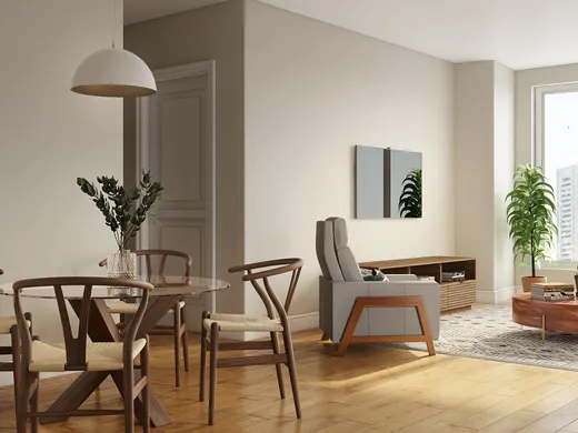 Living Room · Midcentury Modern designed by Ellis