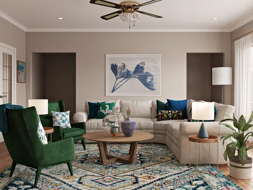 Living Room · Eclectic designed by Catrina