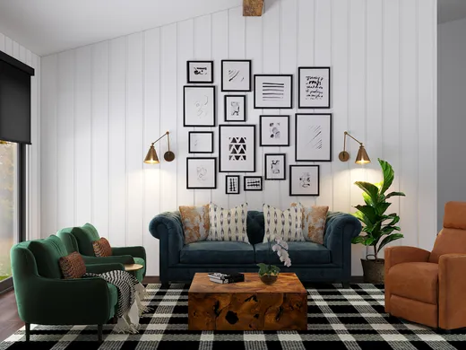 Living Room · Eclectic designed by Leah