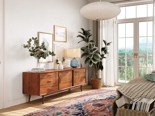 Bedroom · Midcentury Modern designed by Havenly