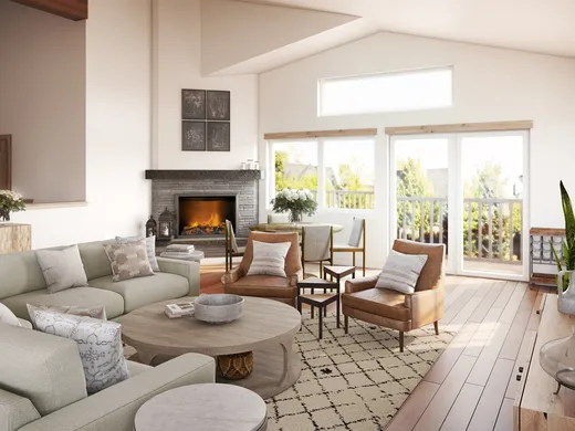 Living Room · Farmhouse designed by Ciara