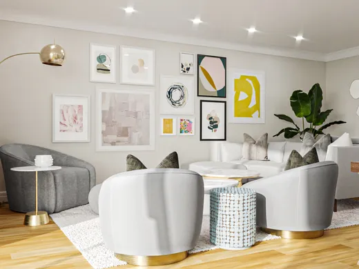 Living Room · Glam designed by Carla