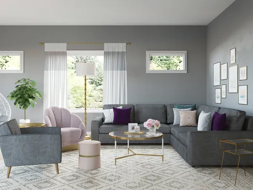 Living Room · Glam designed by Alexandra