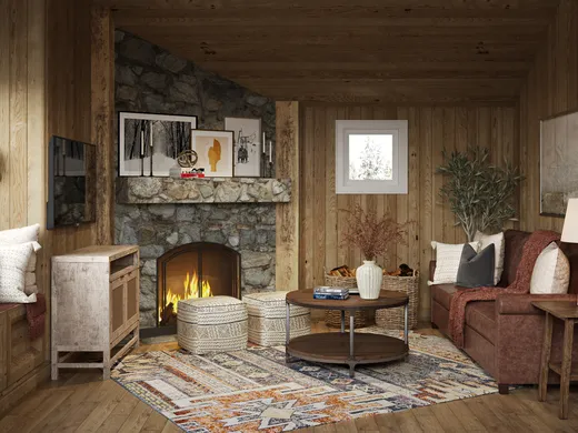Living Room · Rustic designed by Katie