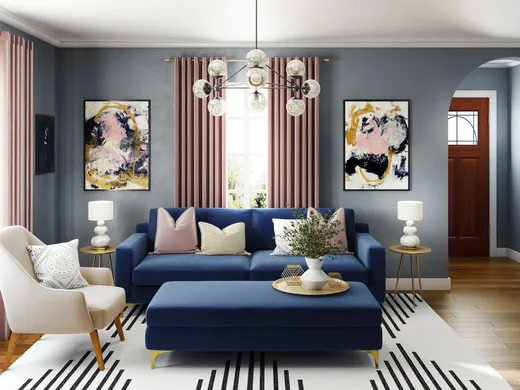 Living Room · Glam designed by Alicia