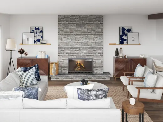 Living Room · Contemporary designed by Kelly