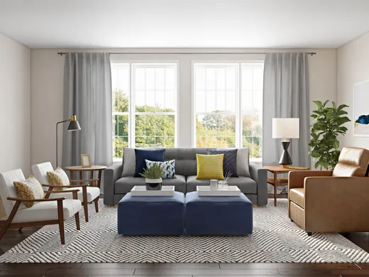 Living Room · Midcentury Modern designed by Cathrine