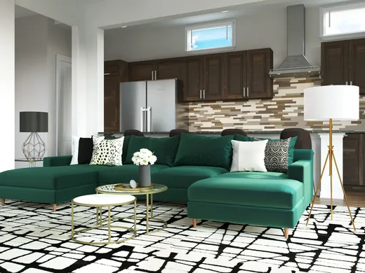 Living Room · Contemporary designed by Erin