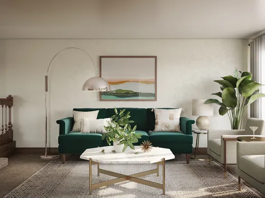 Living Room · Contemporary designed by Brittney