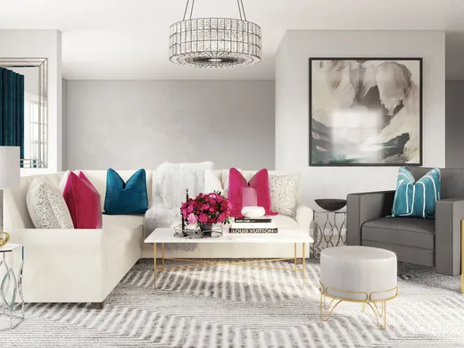 Living Room · Glam designed by Kamila