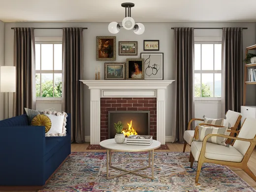 Living Room · Eclectic designed by Natalie