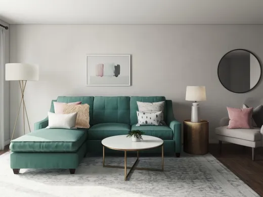 Living Room · Glam designed by Kortney
