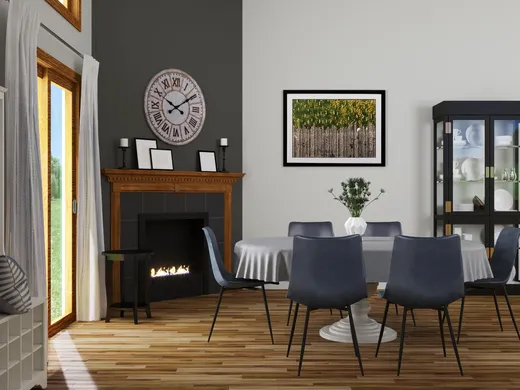 Dining Room · Transitional designed by Sara
