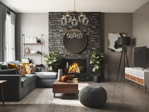 Living Room · Midcentury Modern designed by Sofia