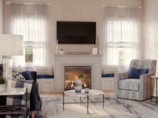 Living Room · Transitional designed by Marlene