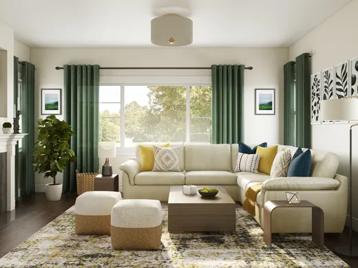 Living Room · Midcentury Modern designed by Julie